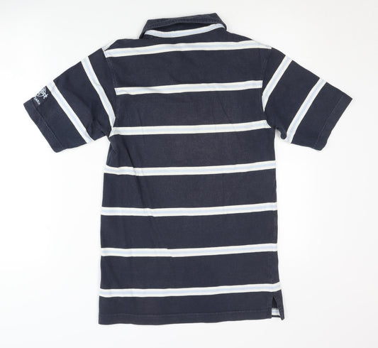 Hard Rock Cafe Men's Black Striped Polo Shirt S