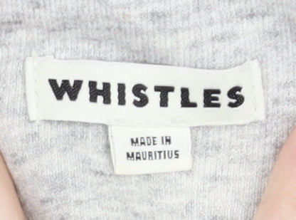 Whistles Women's Grey Sweatshirt, Size S, Embroidered Detail