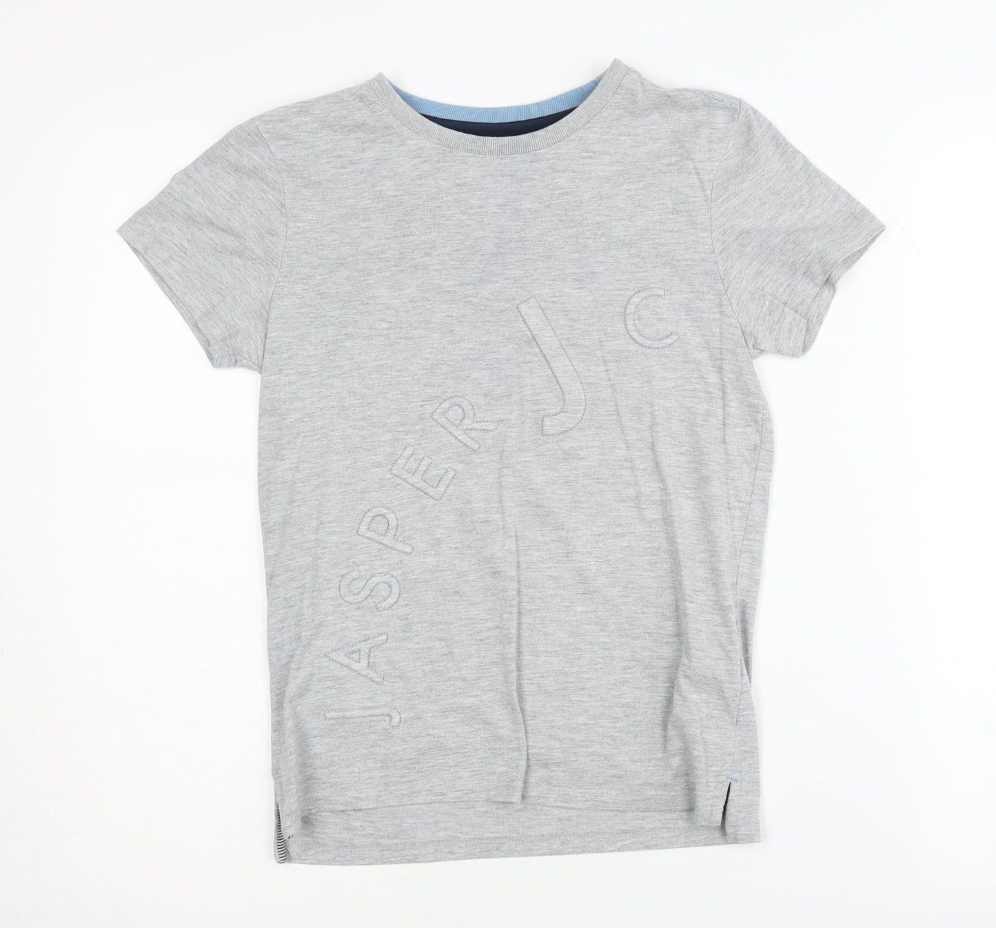 Jasper Conran Boys Grey T-Shirt Size 9-10 Short Sleeve Casual
