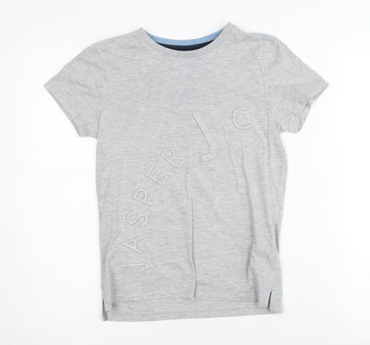 Jasper Conran Boys Grey T-Shirt Size 9-10 Short Sleeve Casual