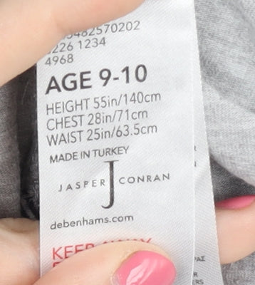 Jasper Conran Boys Grey T-Shirt Size 9-10 Short Sleeve Casual