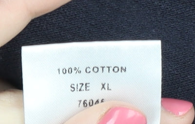 SC&CO Men's Black Polo Shirt - XL Cotton Casual