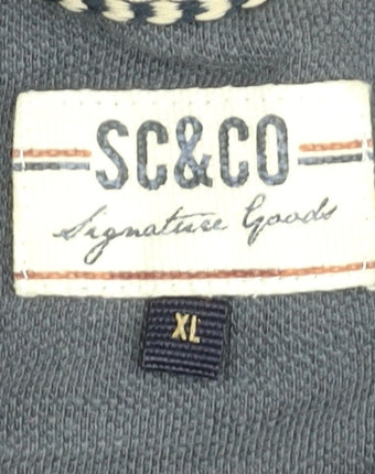 SC&CO Men's Black Polo Shirt - XL Cotton Casual