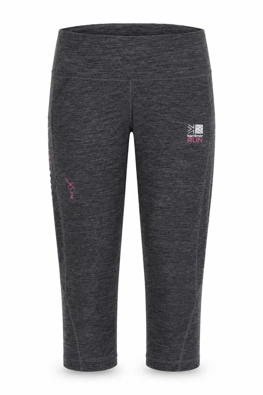 Womens UK Size 6 Karrimor Slim Fit Cropped Black Leggings