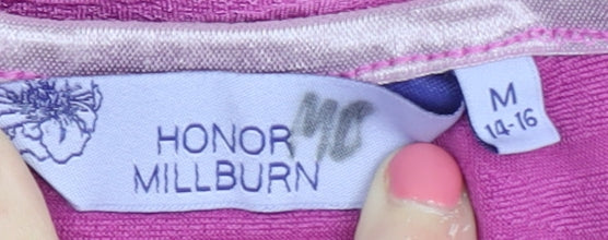Womens UK Size M Honor Millburn Pink Jersey T-Shirt