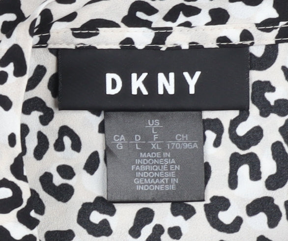 Womens UK Size L DKNY Multicoloured Basic Blouse