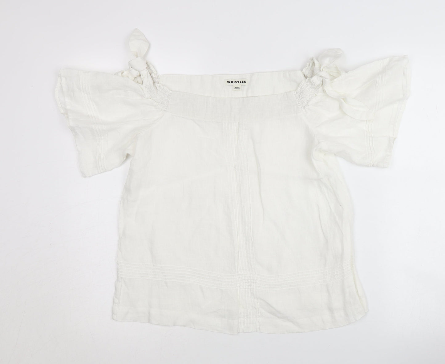 Womens UK Size S Whistles White Cropped Blouse