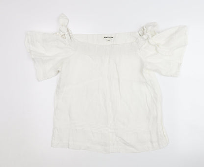 Womens UK Size S Whistles White Cropped Blouse