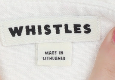 Womens UK Size S Whistles White Cropped Blouse