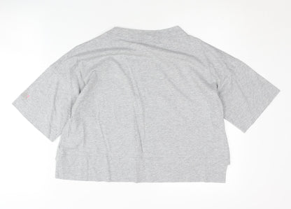 Womens UK Size XS adidas Grey Cropped T-Shirt