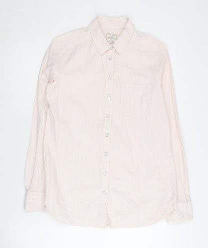 Womens UK Size 8 Fat Face Beige Basic Button-Up