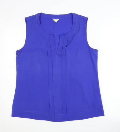 Calvin Klein Women's Blue Sleeveless Blouse Size M