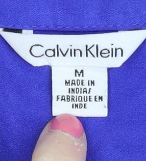 Calvin Klein Women's Blue Sleeveless Blouse Size M