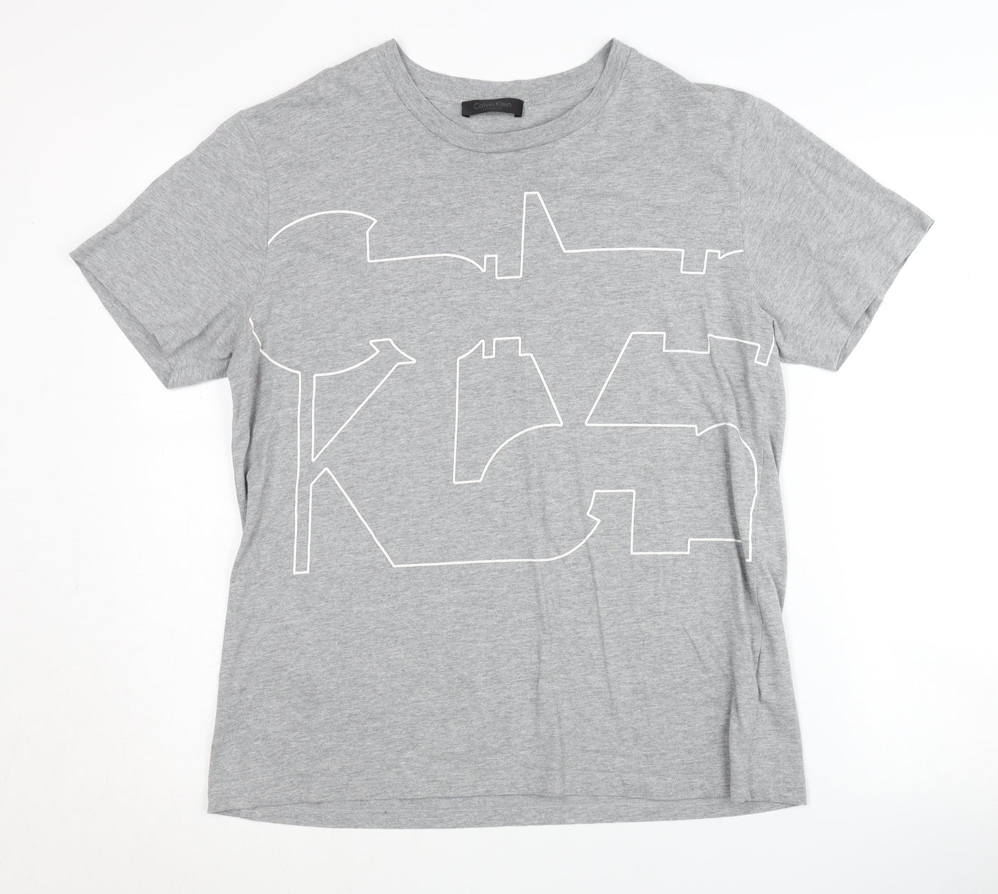 Mens UK Size L Calvin Klein Grey  T-Shirt