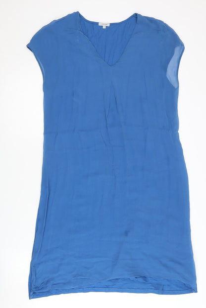 Jigsaw Women's Blue V-Neck Cap Sleeve Dress L