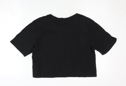 Womens UK Size 10 PUMA Black Cropped T-Shirt