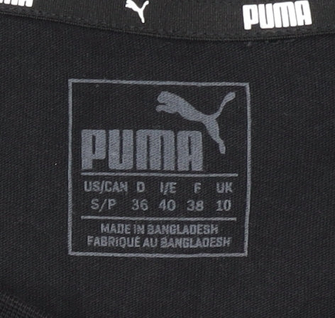 Womens UK Size 10 PUMA Black Cropped T-Shirt