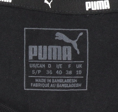 Womens UK Size 10 PUMA Black Cropped T-Shirt