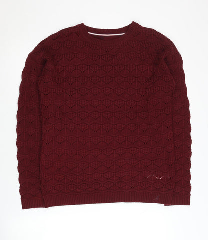 Kangol Women's Red Crew Neck Pullover Jumper M