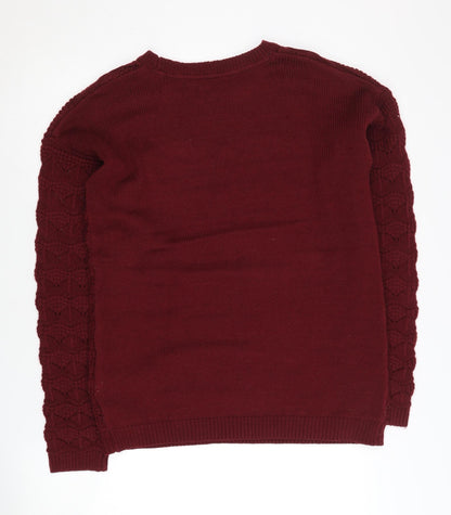 Kangol Women's Red Crew Neck Pullover Jumper M