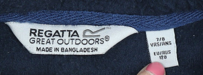 Regatta Boys Blue Fleece Henley Sweatshirt 8 Years
