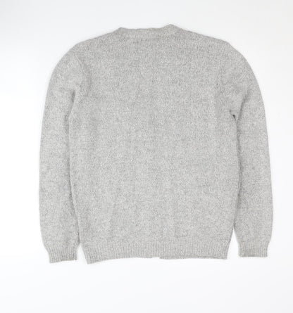 Honor Millburn Women's Grey Embroidered Cardigan S