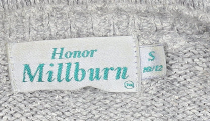 Honor Millburn Women's Grey Embroidered Cardigan S