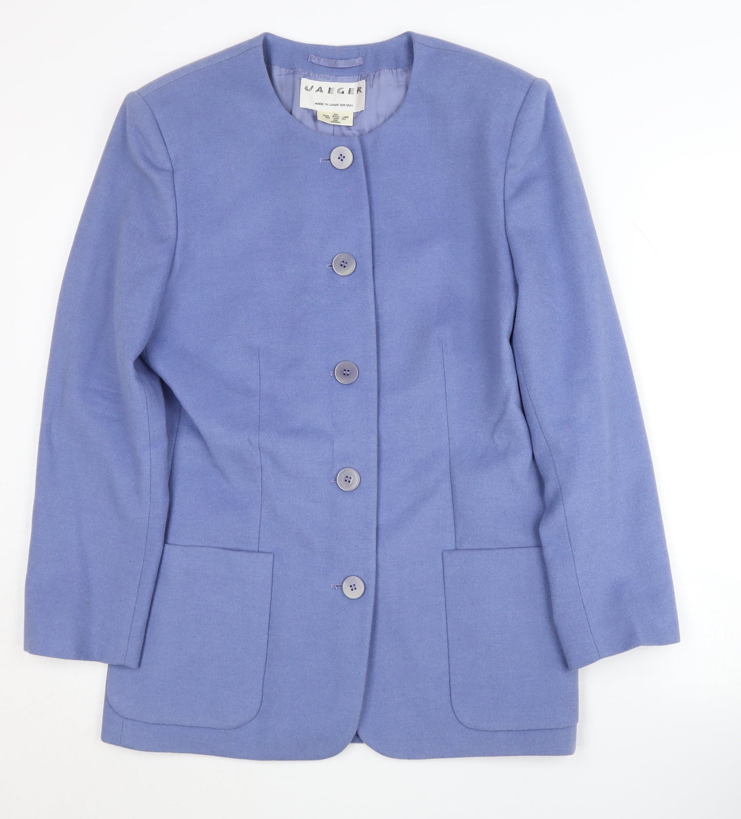 Jaeger Women's Blue Wool Blazer Size 12
