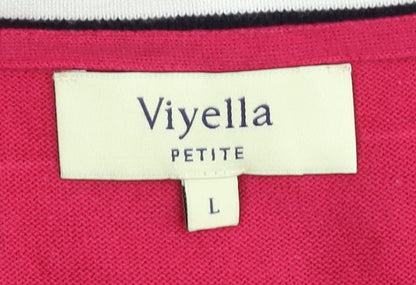 Womens UK Size L Viyella Red Pullover Jumper