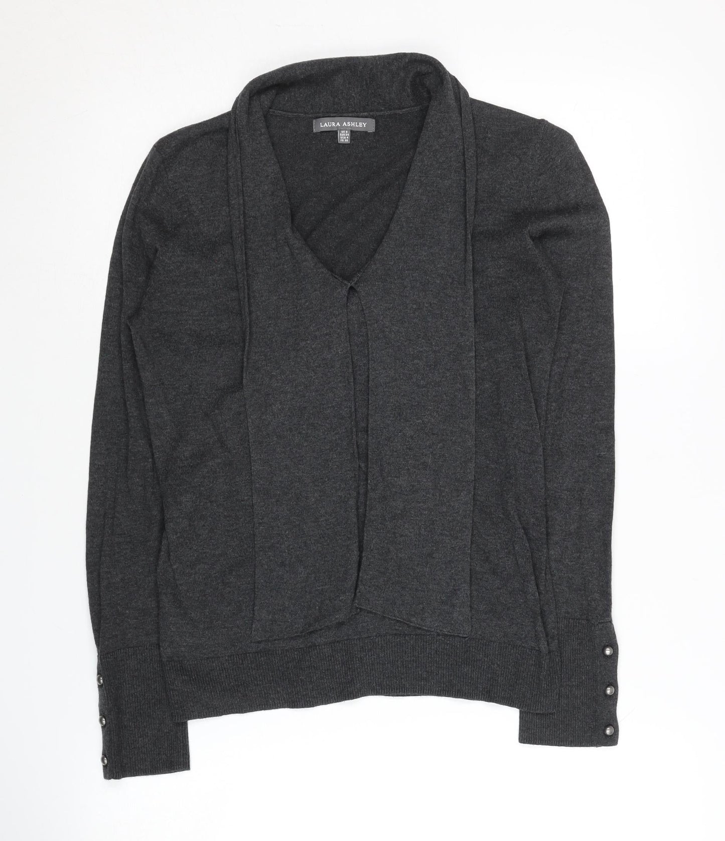 Laura Ashley Women's Grey Cardigan, Size 8