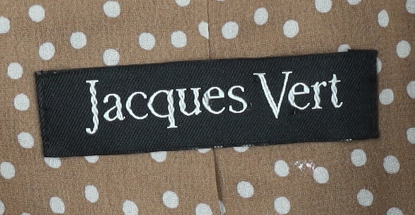 Jacques Vert Women's Brown Blazer Size 12, Polka Dot Lining