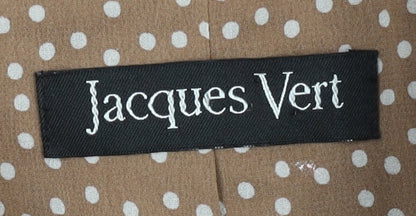 Jacques Vert Women's Brown Blazer Size 12, Polka Dot Lining