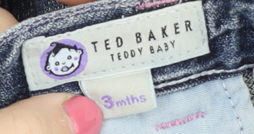 Ted Baker Blue Denim Shorts, Unisex, 3-6 M, Button, Pockets