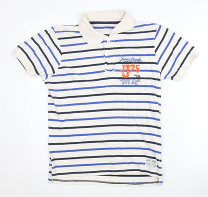 Jack & Jones Men's Striped Polo, L, Multicoloured