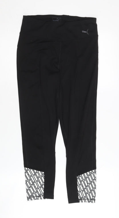 Puma Women's Black Cropped Leggings - Size S