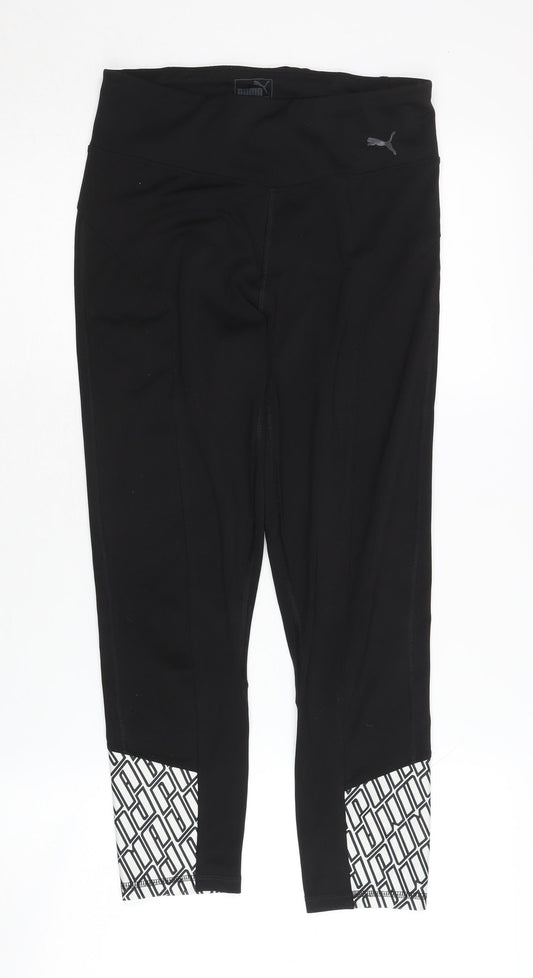 Puma Women's Black Cropped Leggings - Size S