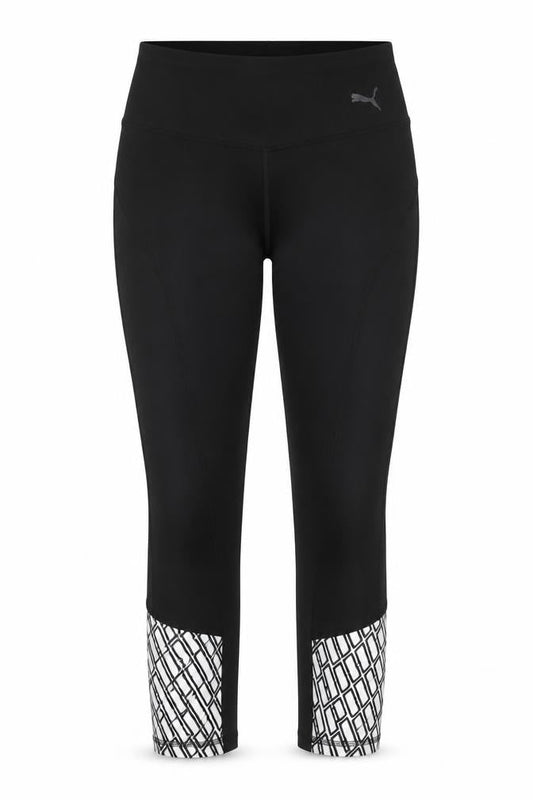 Front view of Puma Women's Black Cropped Leggings -, size S