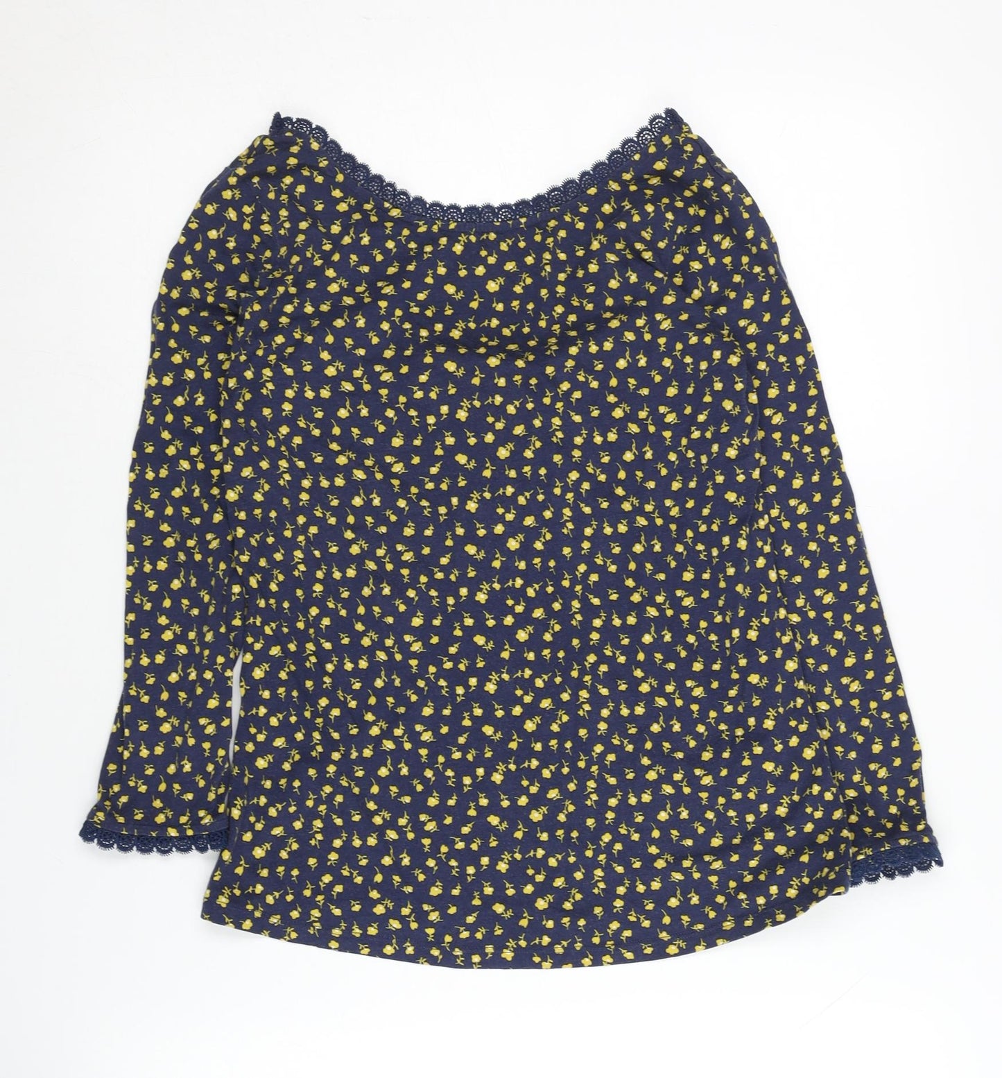 Boden Women's Blue Floral Blouse, UK 8, Lightweight