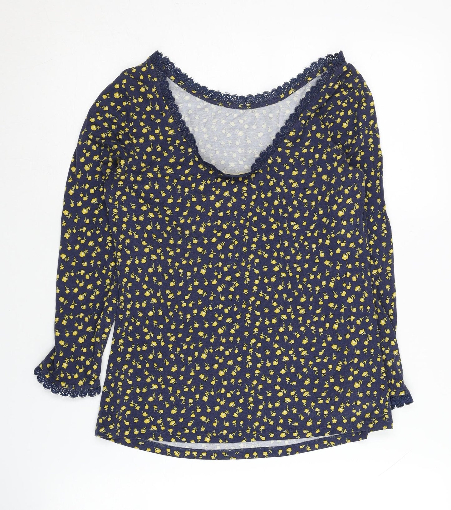 Boden Women's Blue Floral Blouse, UK 8, Lightweight