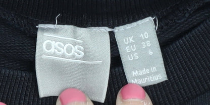 Womens UK Size 10 ASOS Black Pullover Sweatshirt