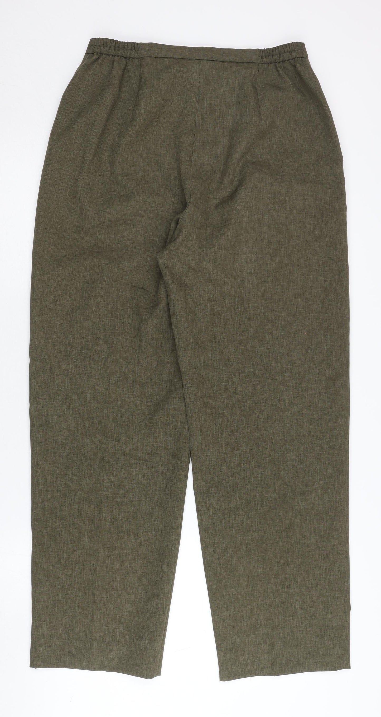 Womens UK Size 17 Eastex Regular Fit Casual Green Trousers