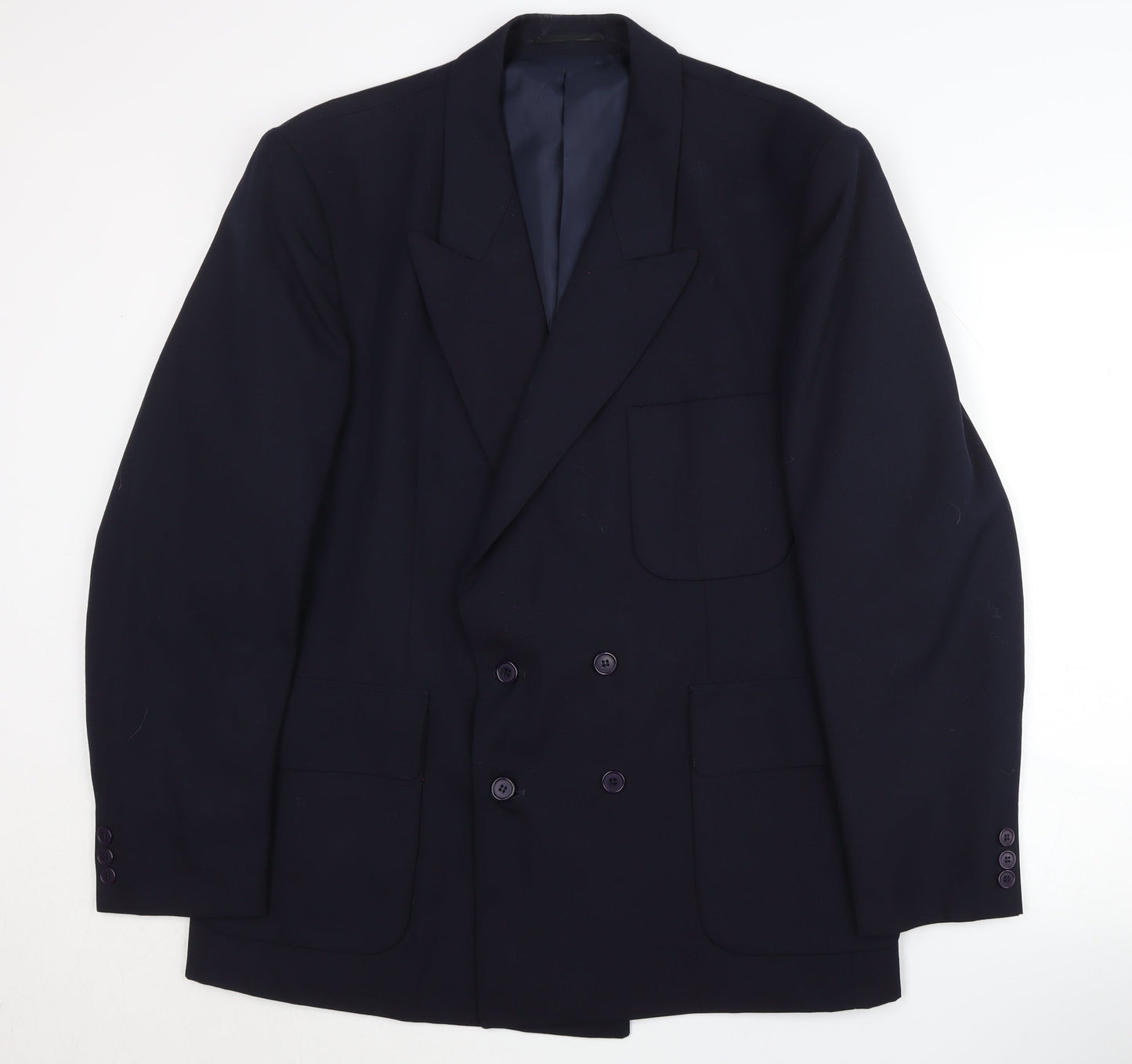 Mens UK Size 40 Jeff Banks Regular Blue Suit Jacket