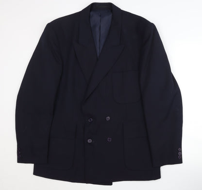 Mens UK Size 40 Jeff Banks Regular Blue Suit Jacket