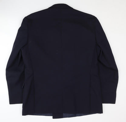 Mens UK Size 40 Jeff Banks Regular Blue Suit Jacket