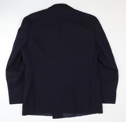 Mens UK Size 40 Jeff Banks Regular Blue Suit Jacket