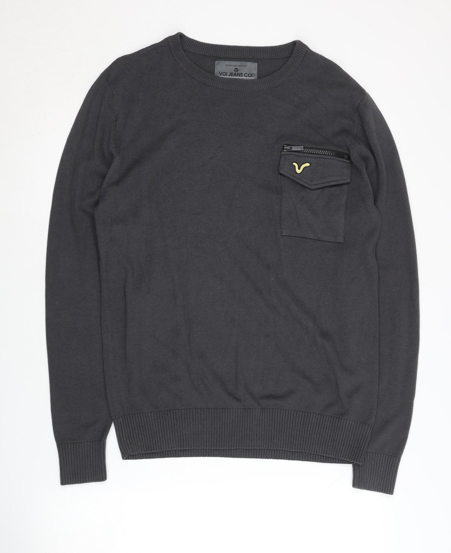 VOI Jeans Co. Men's Black Pullover Jumper, M, Casual