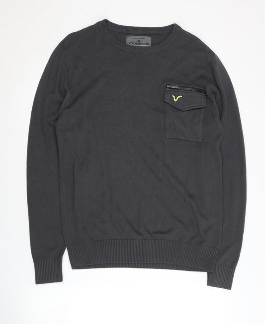 VOI Jeans Co. Men's Black Pullover Jumper, M, Casual