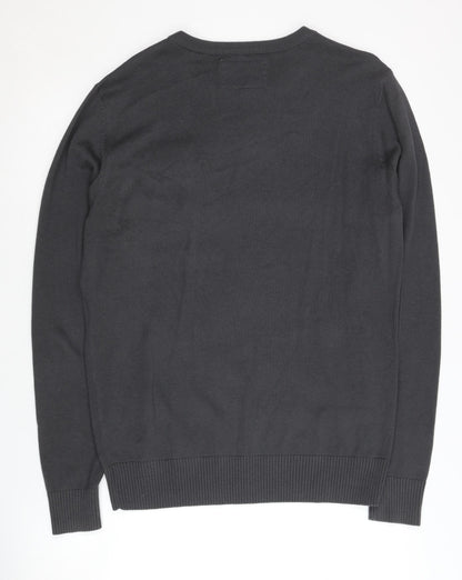 VOI Jeans Co. Men's Black Pullover Jumper, M, Casual