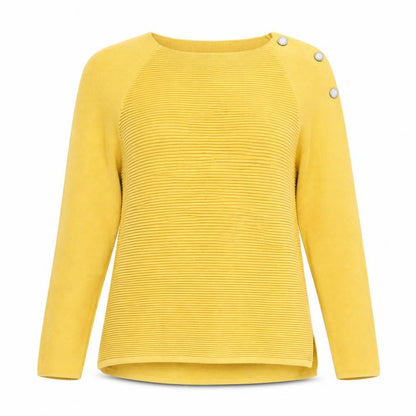 Front view of J by Jasper Conran Women's Yellow jumper, size 8