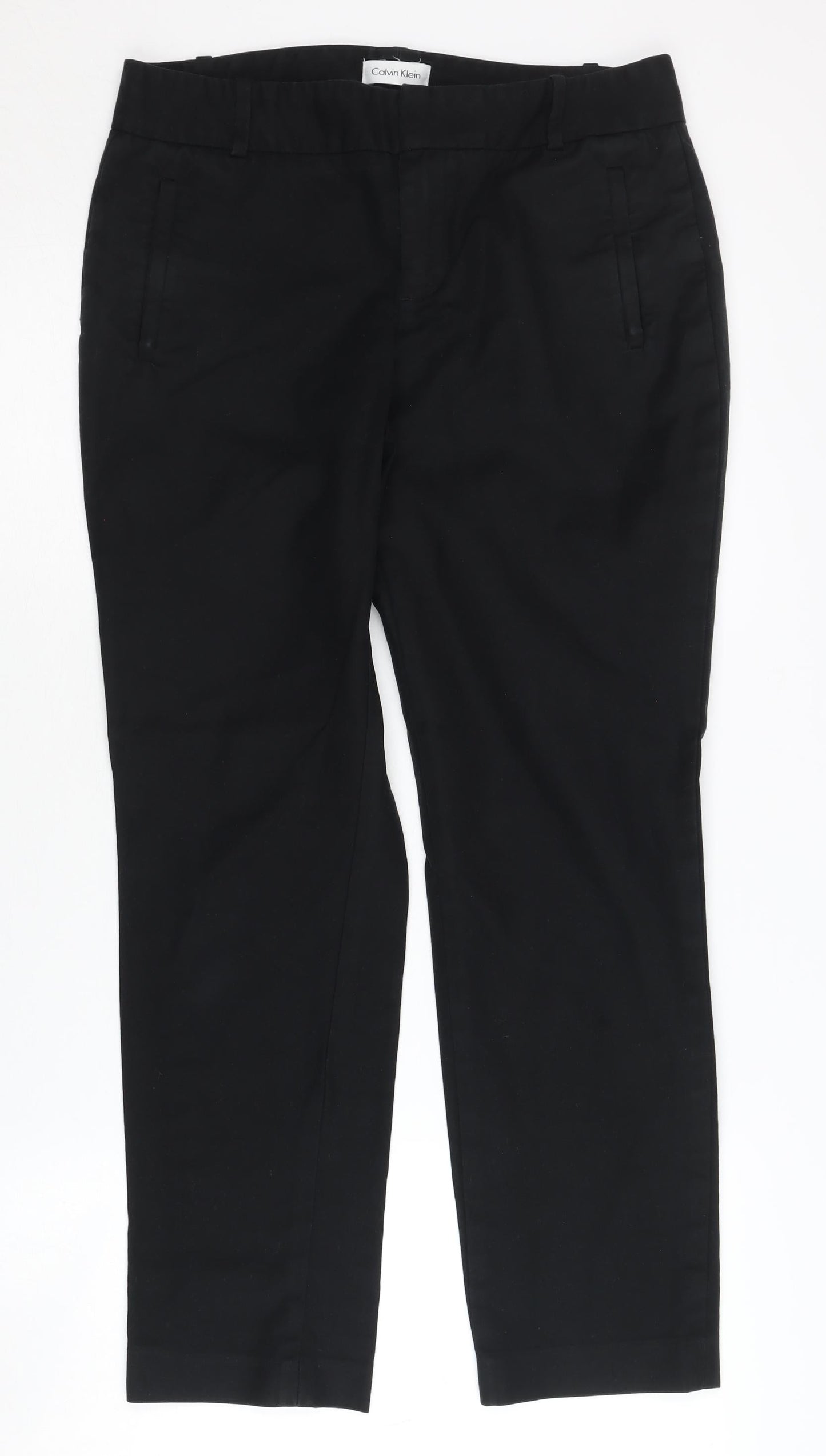 Calvin Klein Women's Black Chino Trousers Size 8